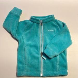 Columbia Zip-up Fleece Teal Color Size 12-18 Months w/ Pockets